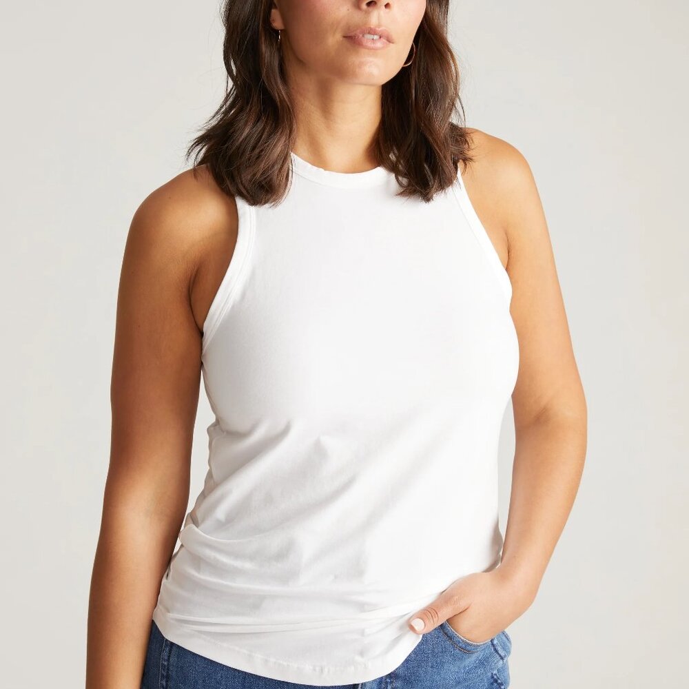 NWT! Universal Standard Cai High Neck Tank (White)